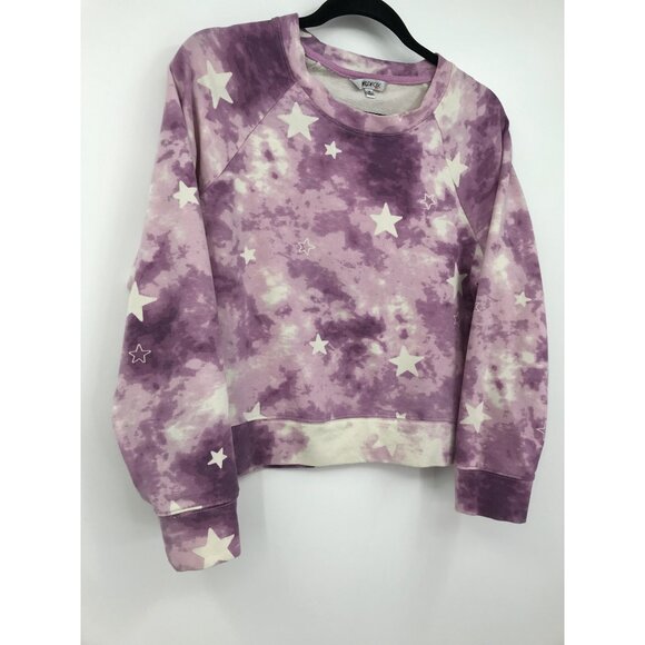 Wildfox Purple Tie-Dye Star Print Pullover Sweatshirt Medium - Picture 2 of 6